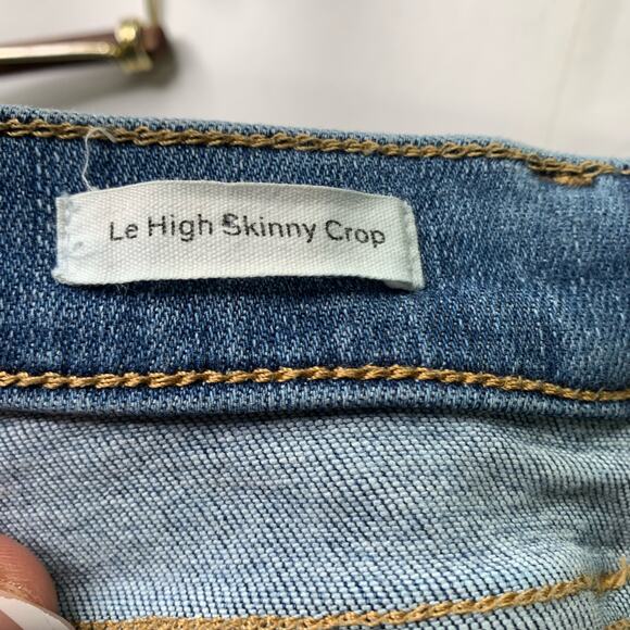 FRAME Le High Skinny Crop Jeans Size 29 Medium Wash High Rise Stretch Denim - Picture 7 of 16
